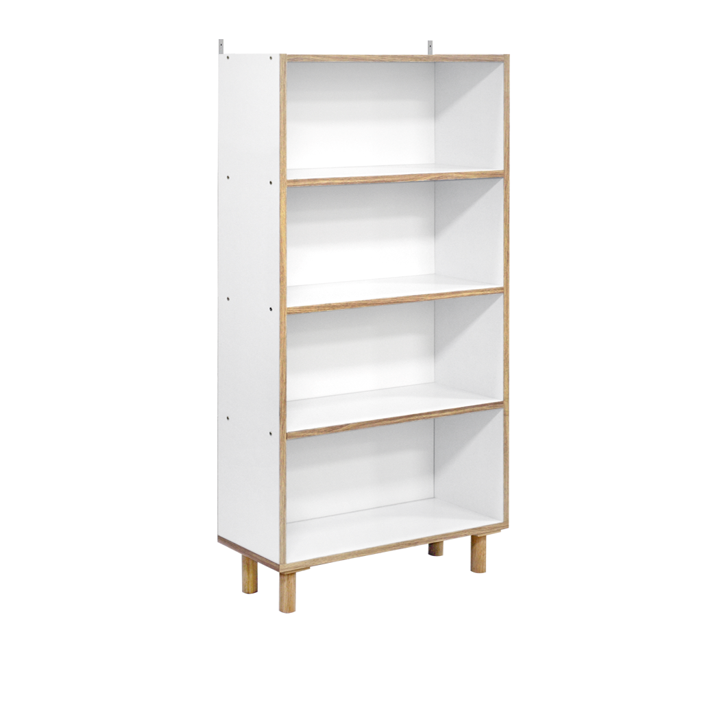 BOOK CABINET FOUR TIERS WHITE
