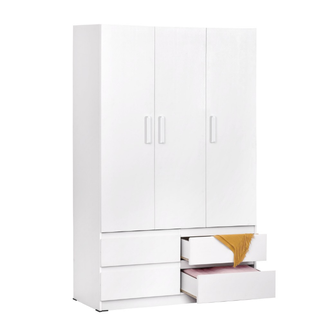 WARDROBE 3 DOORS KYOTO WHITE