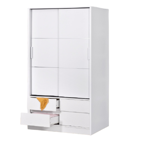 WARDROBE SLIDING 2 DOORS OSAKA WHITE