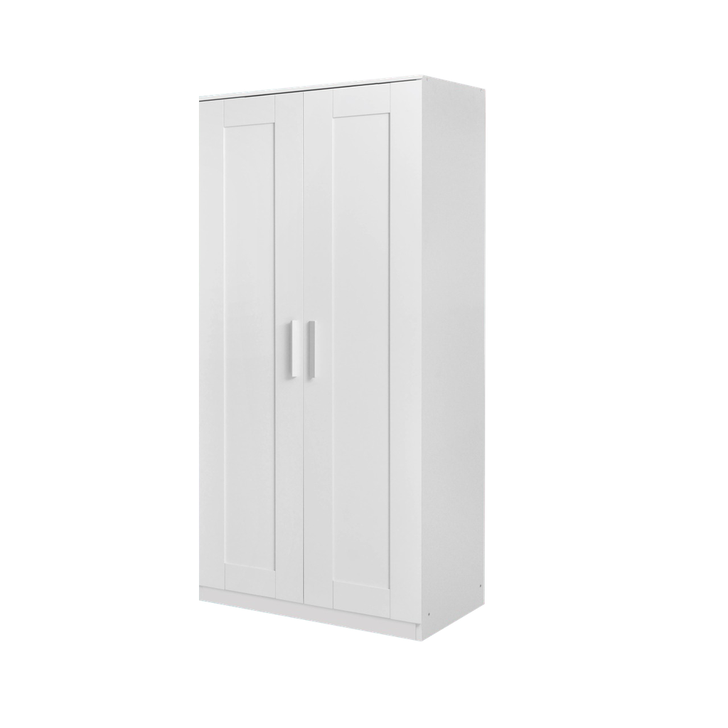 WARDROBE TWO PANEL DOORS WHITE