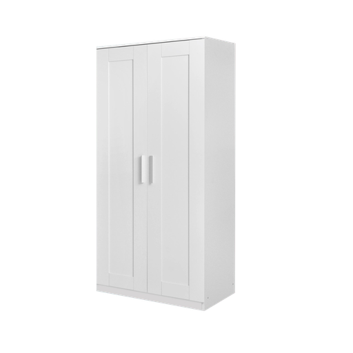 WARDROBE TWO PANEL DOORS WHITE