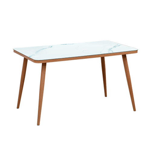 GLASS DINING TABLE 1901C MARBLE WHITE 130 X 80