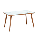 GLASS DINING TABLE 1901C MARBLE WHITE 130 X 80