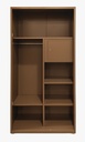 STEEL SLIDING WARDROBE JALUSI 2 DOORS 901 BYC BROWN