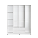 WARDROBE 4 DOORS WHITE