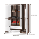 LEMARI PAKAIAN LARGE SANTORINI SONOMA OAK BROWN