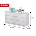 LILY 6 DRAWERS SNOOZE WHITE