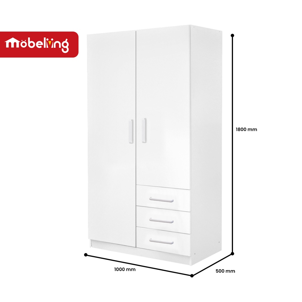 WARDROBE LILY TWO DOORS WHITE