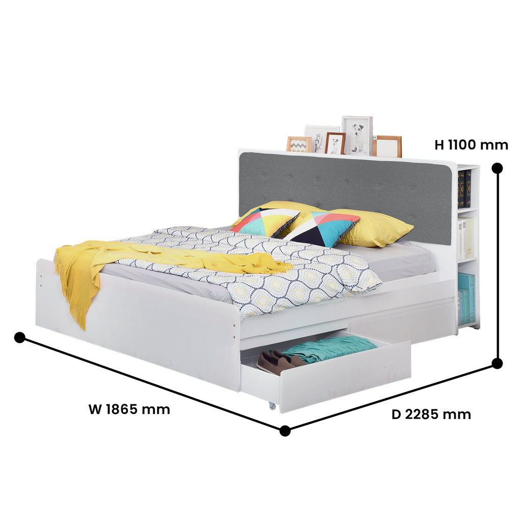 BED DOUBLE ECLIPSE 180 x 200 WHITE