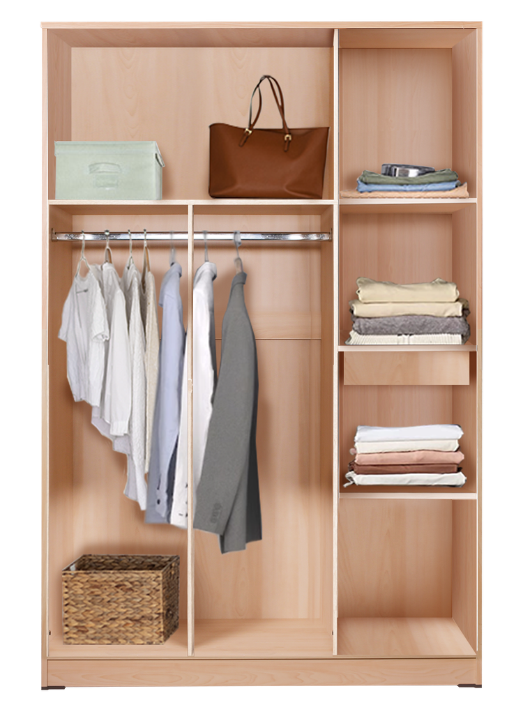 NEW LEMARI PAKAIAN 3 PINTU 261110 NATURAL