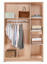 NEW LEMARI PAKAIAN 3 PINTU 261110 NATURAL
