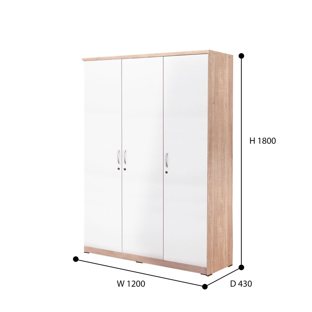 NEW LEMARI PAKAIAN 3 PINTU 261110 NATURAL