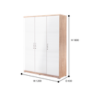 NEW LEMARI PAKAIAN 3 PINTU 261110 NATURAL