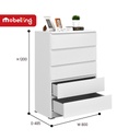 LILY 5 DRAWERS SNOOZE WHITE