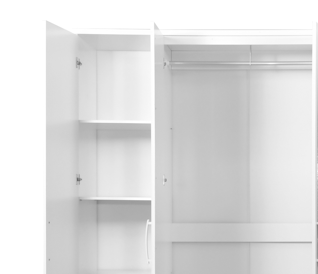 WARDROBE 5 DOORS WHITE