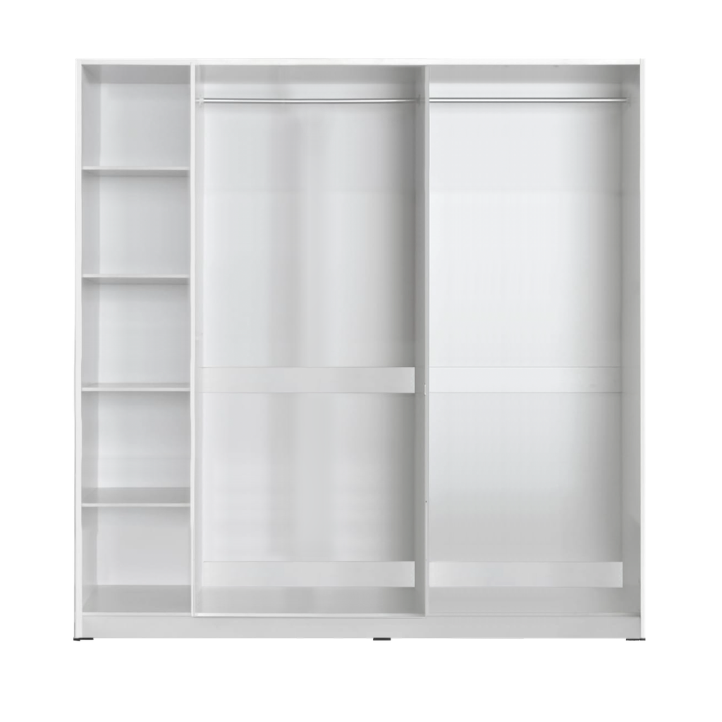 WARDROBE 5 DOORS WHITE