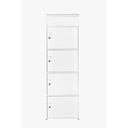 RAK SERBAGUNA 4 PINTU + MIRROR PUTIH