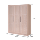 WARDROBE LOTUS THREE DOORS NATURAL