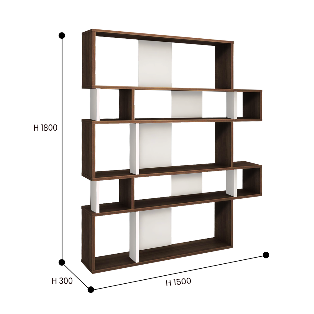 BOOK SHELF BROWN TEAK