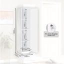 WARDROBE DOMINIC 1 DOOR WITH 4 RACK WHITE