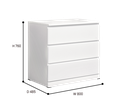 LILY 3 DRAWERS SNOOZE WHITE