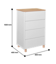 AKSEL CHEST 4 DRAWER WHITE