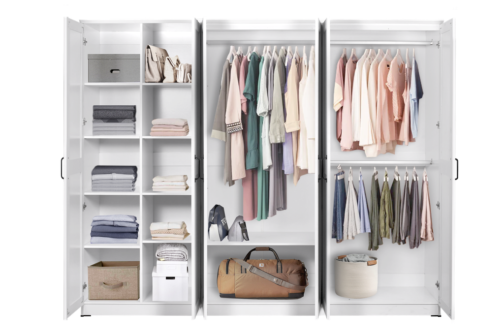 WARDROBE LAVENDER 6 DOORS WHITE