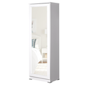 SHOE RACK WITH MIRROR LAVENDER WHITE