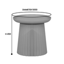 COFFEE TABLE PC5070 WHITE GREY DIA 50 DIA 70