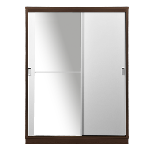 WARDROBE SLIDING MILANO BROWN TEAK