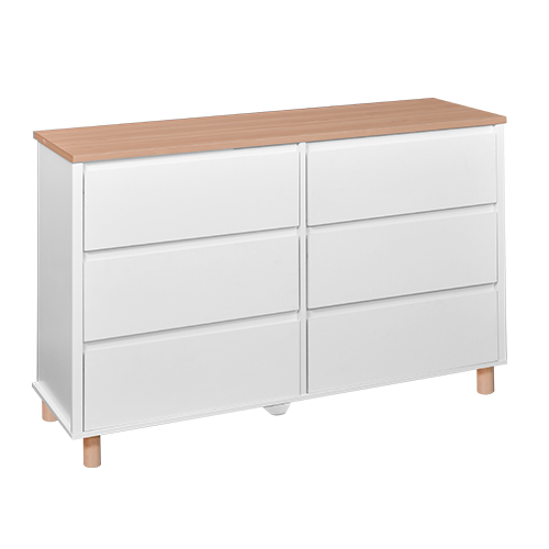 AKSEL CHEST 6 DRAWER WHITE
