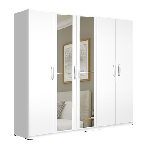 WARDROBE 5 DOORS WHITE
