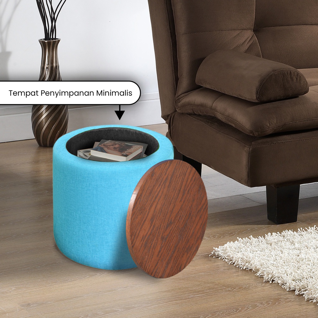 END TABLE AND MULTIFUNCTION STORAGE 40 BLUE TEAL