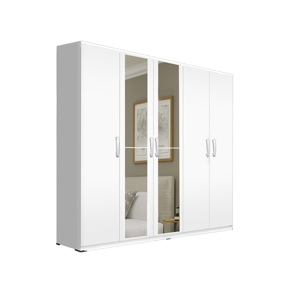 WARDROBE 5 DOORS WHITE