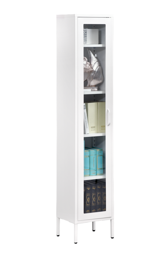 STEEL SINGLE DOORBOOK RACK A8 WHITE