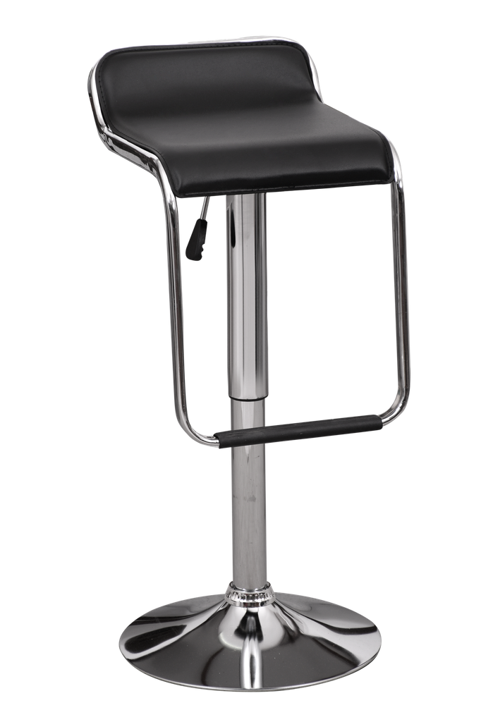 BAR STOOL B014 LEATHER BLACK