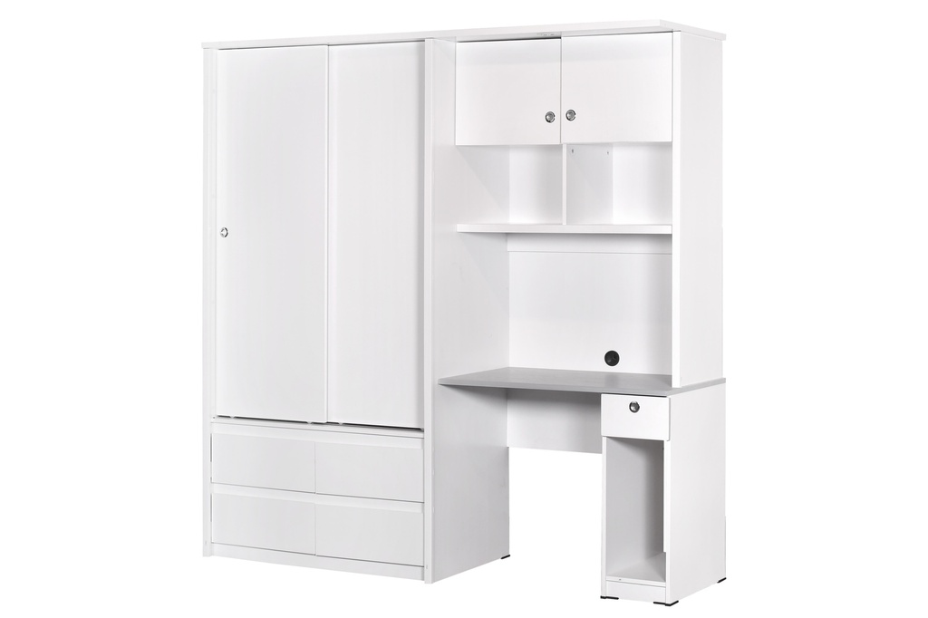 WARDROBE STUDY DESK WHITE