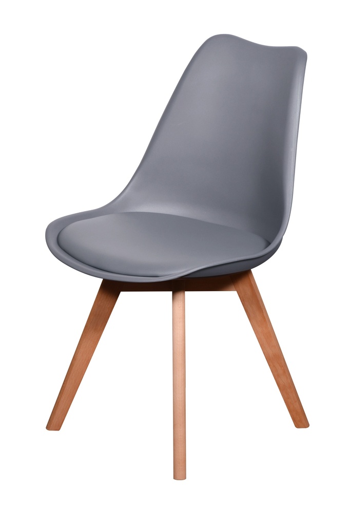 DINING CHAIR A341 GREY (SOLID LEG)