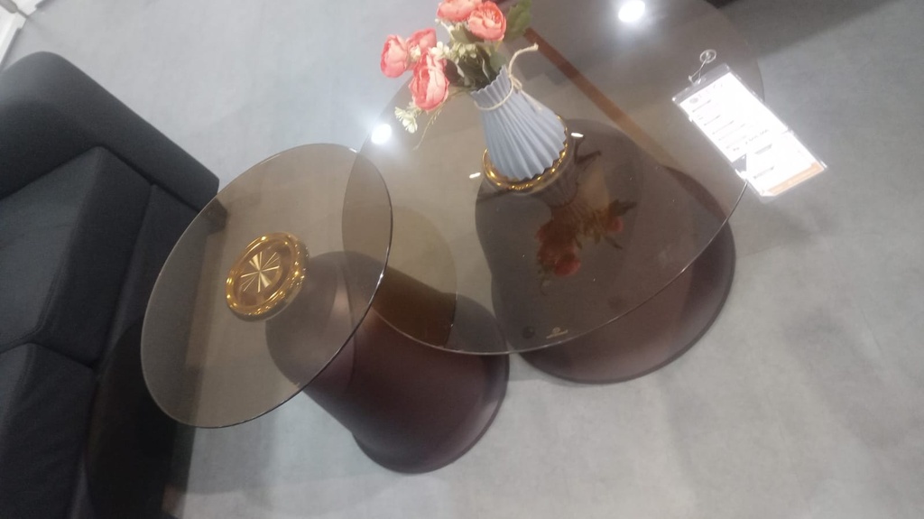 COFFEE TABLE B-715 BROWN DIA70 DIA50