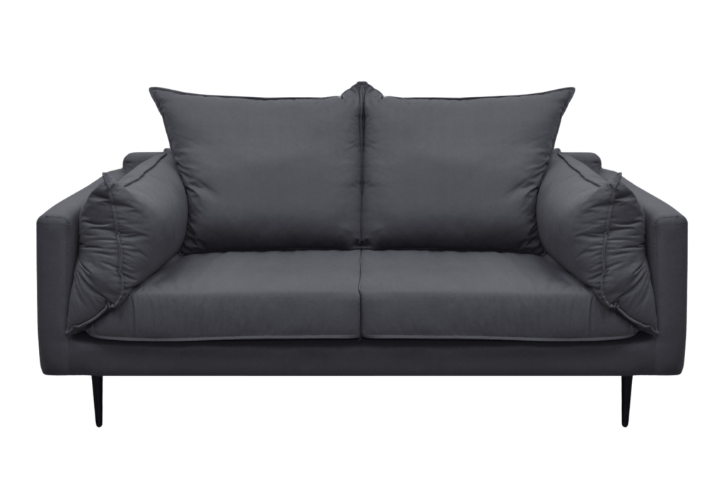 SOFA 913D 3 SEATER LEATHER BLACK