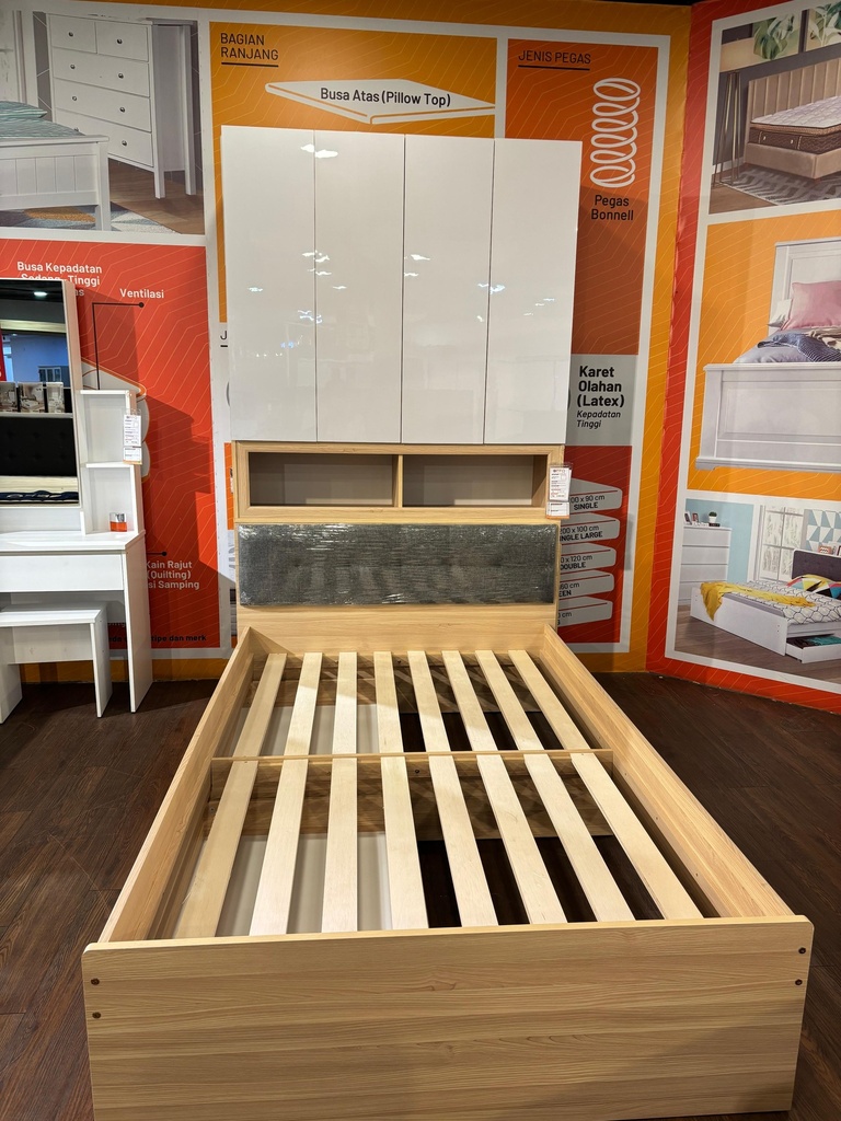 BED WARDROBE MOONLIGHT 120 X 200 WINTER MAPLE