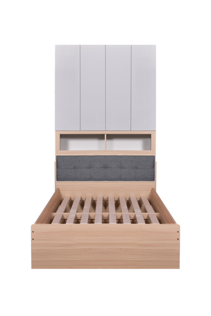 BED WARDROBE MOONLIGHT 160 X 200 WINTER MAPLE