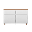AKSEL CHEST 6 DRAWER WHITE