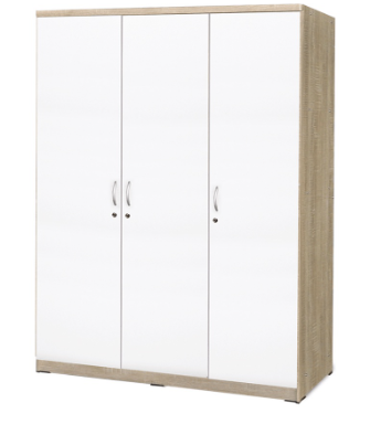 NEW LEMARI PAKAIAN 3 PINTU 261110 NATURAL