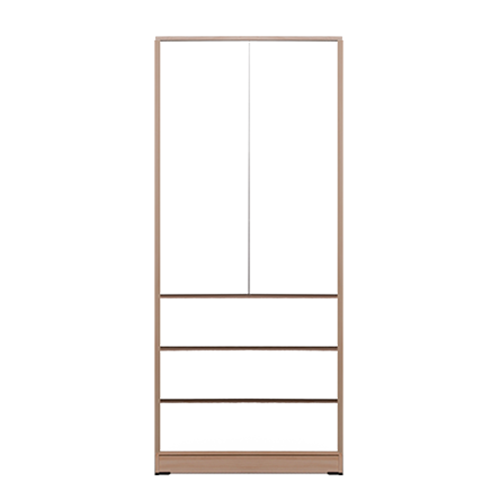 WARDROBE GARVIN TWO DOORS NATURAL