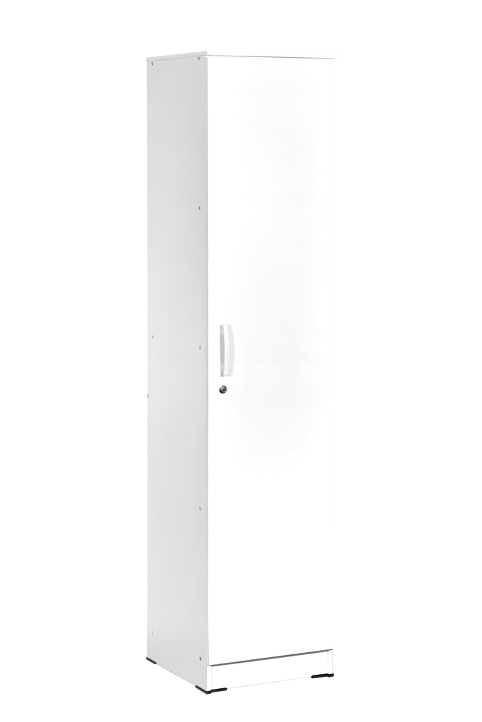 WARDROBE DOMINIC 1 DOOR WITH 4 RACK WHITE