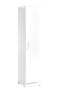 WARDROBE DOMINIC 1 DOOR WITH 4 RACK WHITE