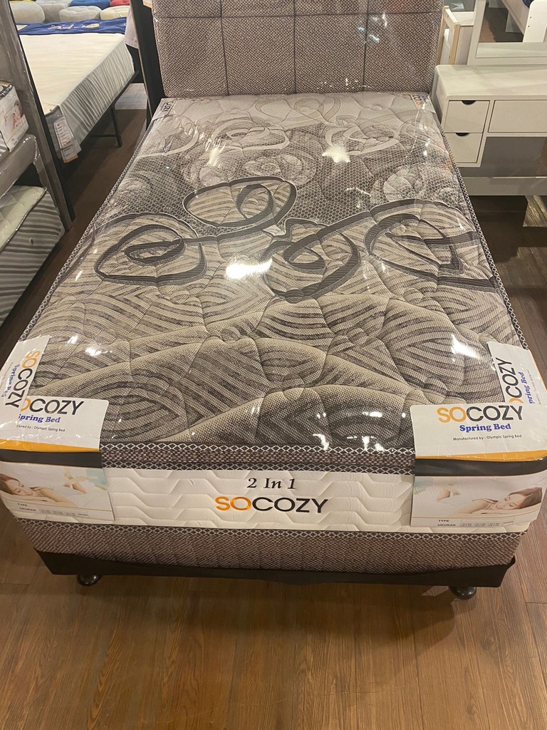 SPRINGBED 2 IN 1 SOCOZY UK 120X200 BROWN