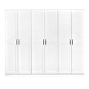 WARDROBE LAVENDER 6 DOORS WHITE