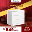 LILY 3 DRAWERS SNOOZE WHITE